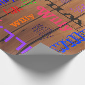 Schuur Naam Collage 🎁 Verbazingwekkende Word Clou Cadeaupapier (Hoek)