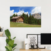schuur op alpiene weiden poster (Thuiskantoor)