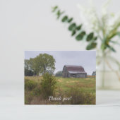 Schuur op een heuvel briefkaart (Staand voorkant)