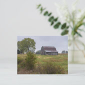 Schuur op een heuvel briefkaart (Staand voorkant)