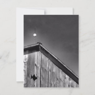 Schuur Peak Tegen de Hemel in Zwart & Wit Briefkaart