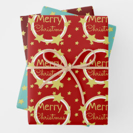 Schuur Red Bourgogne en Turquoise Inpakpapier Vel