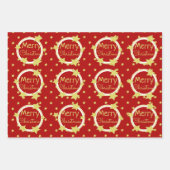 Schuur Red Bourgogne en Turquoise Inpakpapier Vel (Voorkant)