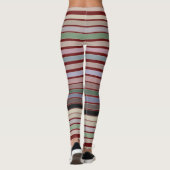 Schuur rode Leggings met gedurfde streep (Achterkant)