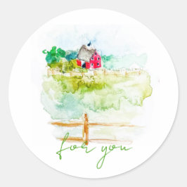 Schuur Ronde Sticker
