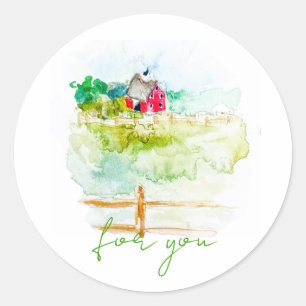 Schuur Ronde Sticker