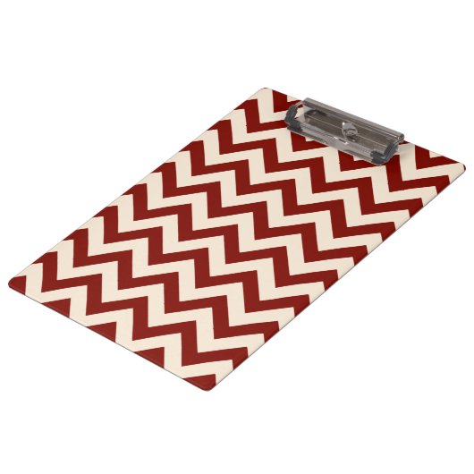 Schuur Rood Chevron Patroon Klembord (Gekanteld)