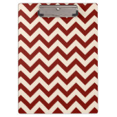 Schuur Rood Chevron Patroon Klembord (Voorkant)