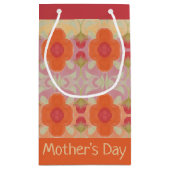 Schuur Rood en Sinaasappel Patterned Klein Cadeauzakje (Achterkant)