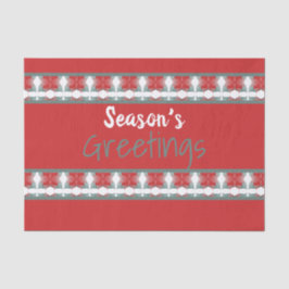 Schuur Rood en Turquoise Tissuepapier