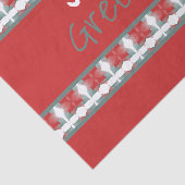 Schuur Rood en Turquoise Tissuepapier (Detail)