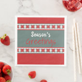 Schuur Rood en Turquoise Vakantie Groet Servetten (Insitu)