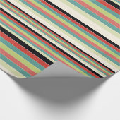 Schuur Rood Groen en Blauwgroen Cadeaupapier (Hoek)