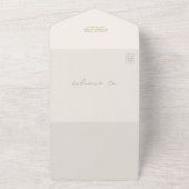 Schuur Rustiek Boerderij Bruiloft Goldenrod QR All In One Uitnodiging (Buitenkant)