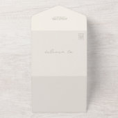 Schuur Rustiek Boerderij Bruiloft Wijze Groen QR All In One Uitnodiging (Buitenkant)