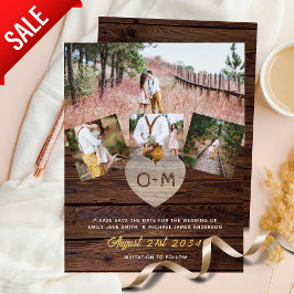 Schuur Rustieke Houten Fotocollage Gegraveerde Har