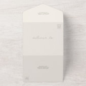 Schuur Sage Groen QR RSVP Boerderij Bruiloft All In One Uitnodiging (Buitenkant)