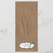 Schuur schets land bruiloft menu (Achterkant)