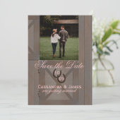 Schuur Stabiele Deuren Bewaar de Datum met Foto Kaart (Staand voorkant)