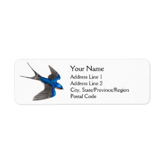 Schuur Swallow in Flight Adresetiketten Etiket