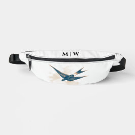 Schuur Swallow Print gesneden naaizak Heuptasje