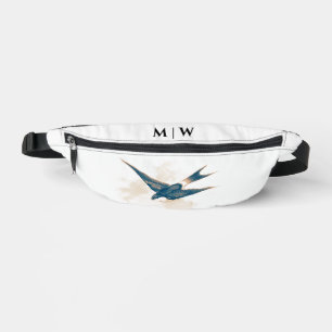 Schuur Swallow Print gesneden naaizak Heuptasje