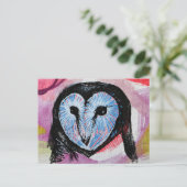 Schuur Uil Art Briefkaart (Staand voorkant)