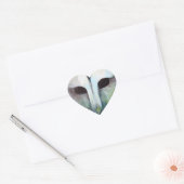 Schuur Uil Art Hart Sticker (Envelop)