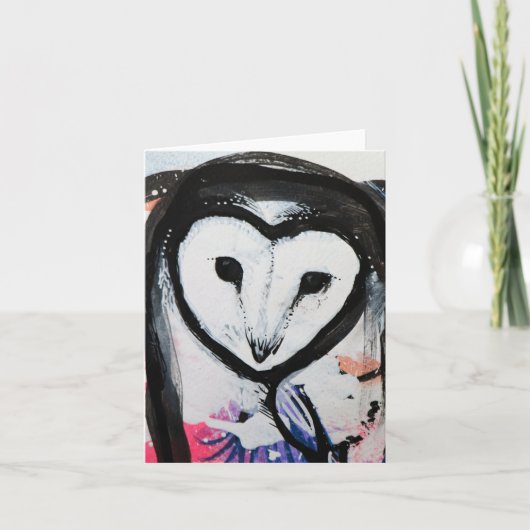Schuur Uil Art Kaart (Voorkant)