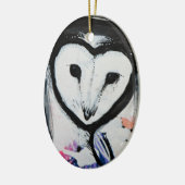 Schuur Uil Art Keramisch Ornament (Links)