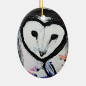 Schuur Uil Art Keramisch Ornament (Achterkant)