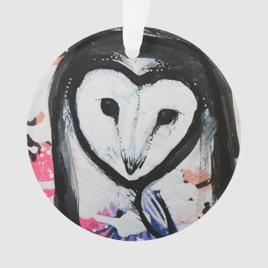 Schuur Uil Art Ornament (voorkant)