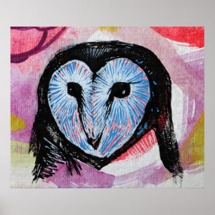 Schuur Uil Art Poster