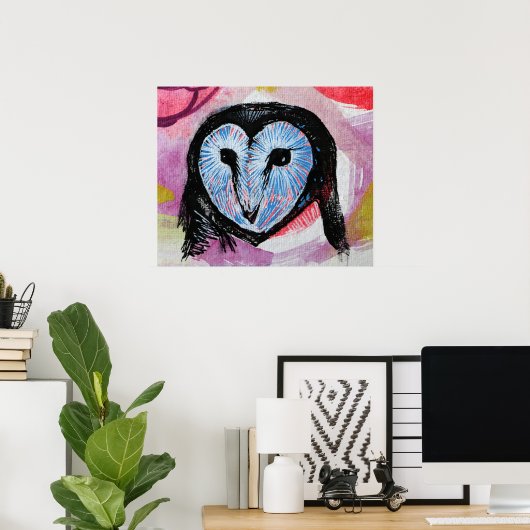 Schuur Uil Art Poster (Thuiskantoor)