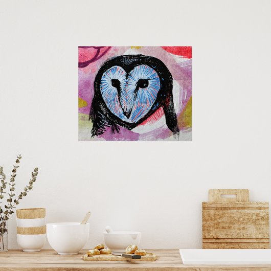 Schuur Uil Art Poster (Keuken)