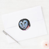 Schuur Uil Art Ronde Sticker (Envelop)