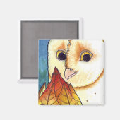 Schuur Uil Blad Lantaarn Magneet (Voorkant / Achterkant)