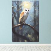 Schuur Uil Dreamscape, olieverfschilderij Canvas Afdruk (Insitu (Houten vloer))