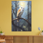 Schuur Uil Dreamscape, olieverfschilderij Canvas Afdruk (Insitu (Woonkamer))