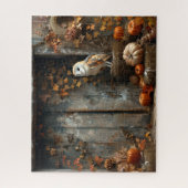  Schuur Uil en Schuur Hout Herfst 16x20 Legpuzzel (Verticaal)