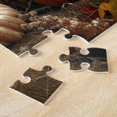  Schuur Uil en Schuur Hout Herfst 16x20 Legpuzzel (Zijkant)