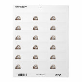 Schuur Uil Fotobriefpapier Retouradreslabel Etiket (Full Sheet)