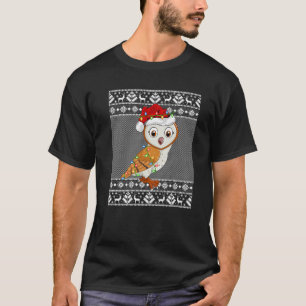 Schuur Uil Kerstverlichting Matching Santa Ugly Sw T-shirt