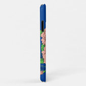 Schuur Uil Roze Bloemen Blauw Case-Mate iPhone Case (Achterkant/rechts)