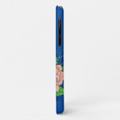 Schuur Uil Roze Bloemen Blauw Case-Mate iPhone Case (Achterkant/links)