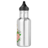 Schuur Uil Roze Bloemen Blauw Waterfles (Rechts)