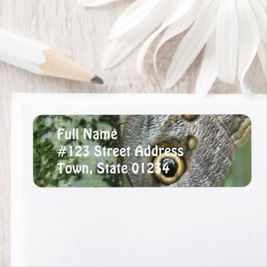 Schuur Uil Vlinder Mailing Label (Insitu)