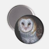 Schuur Uil Vogel Originele Schilderkunst Magneet (Voorkant / Achterkant)