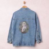 Schuur Uil Wildlife Waterverf Kunst Denim Jacket (Hangar)