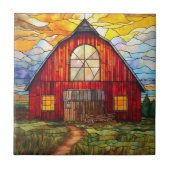 schuur van kunstglas tegeltje (Voorkant)